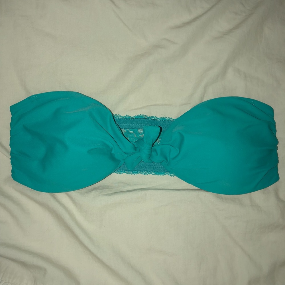 Tie-front Lace Bikini Top